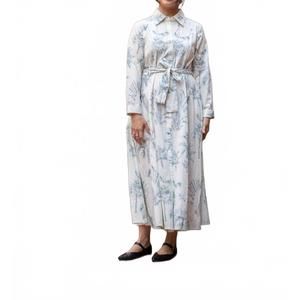 NEW NIBI teal palms maxi dress in faded